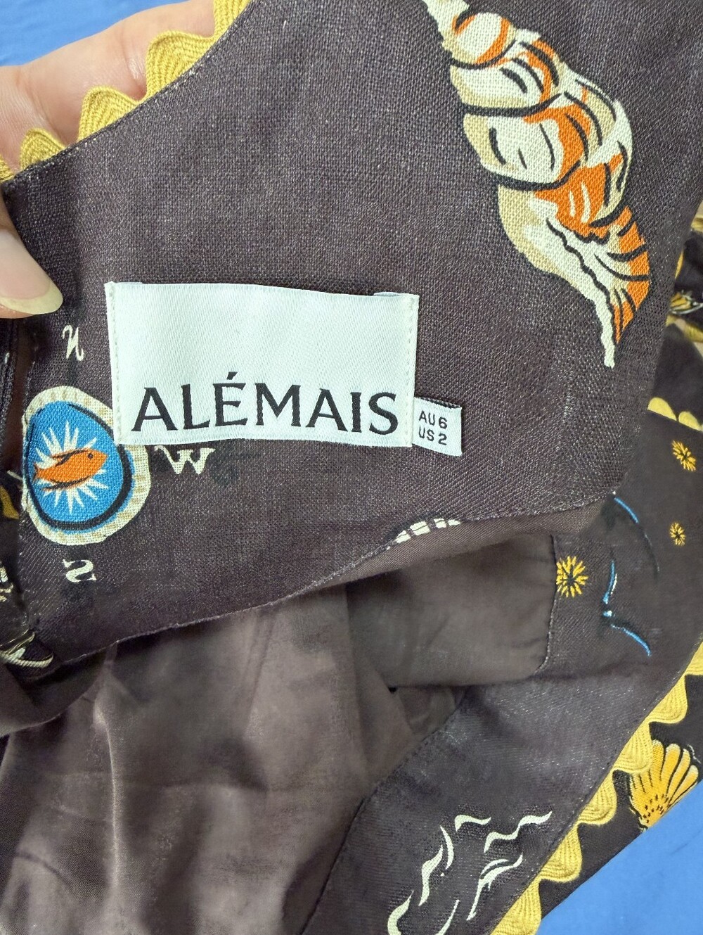 Alemais Printed scalloped linen minidress - Picture 13 of 13